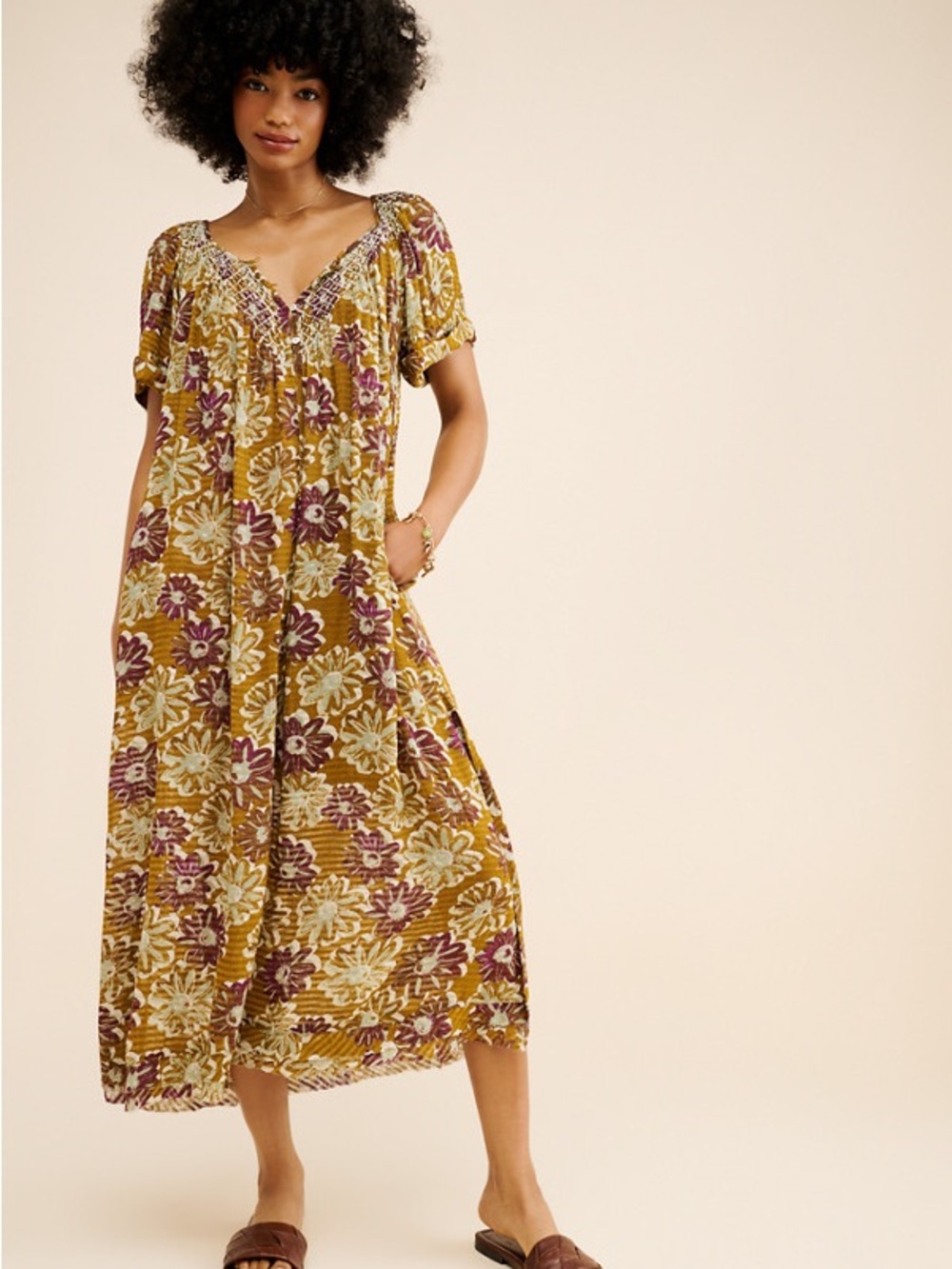 Free People Casting Shadows Midi Dress